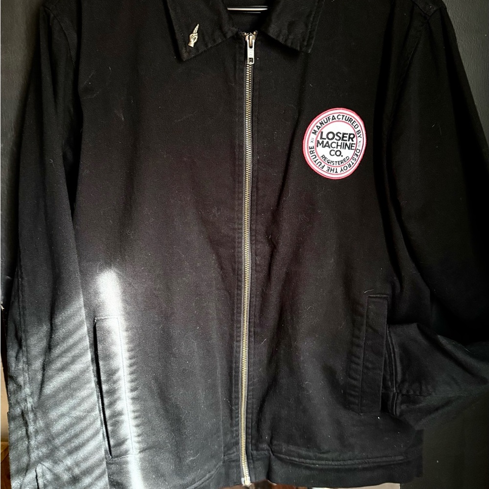 Loser Machine Men's Black Lightweight Utility Work Jacket - Picture 2 of 8